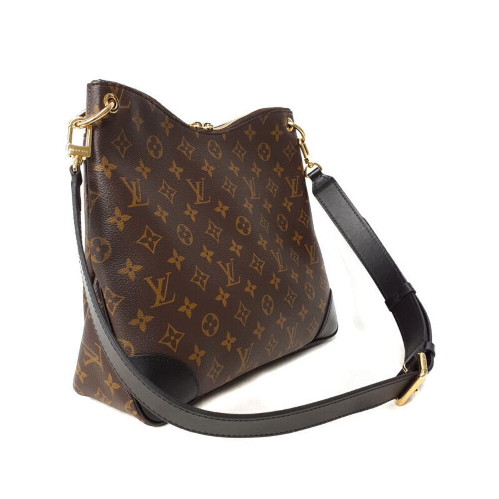 Louis Vuitton Odeon Leather Bag Brown NM Shoulder Monogram